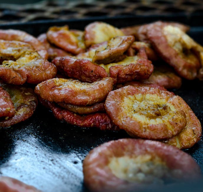 Colombianske patacones (friterte plantain)