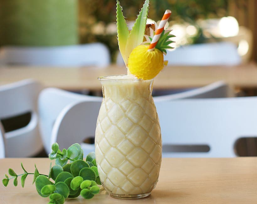 Kremet ananas- og banansmoothie