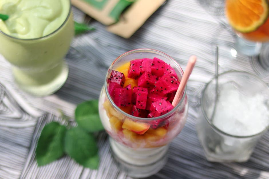 Fargerik dragefrukt-smoothie