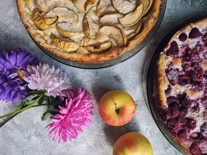 Fruktpai med epler, fersken, pærer og plommer