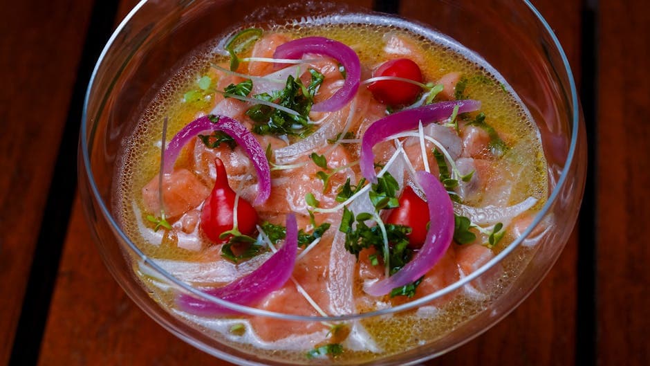 Frisk mango-ceviche med lime og chili