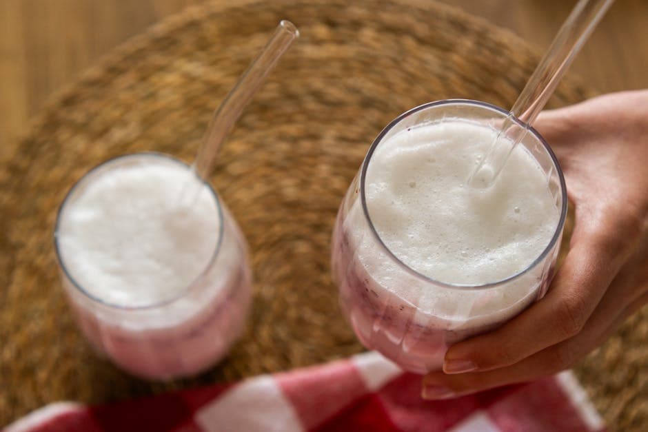 Amaretto- og grenadinmelk