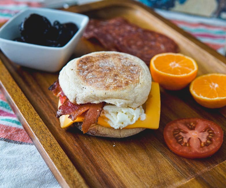 Egg- og ostemuffins med bacon