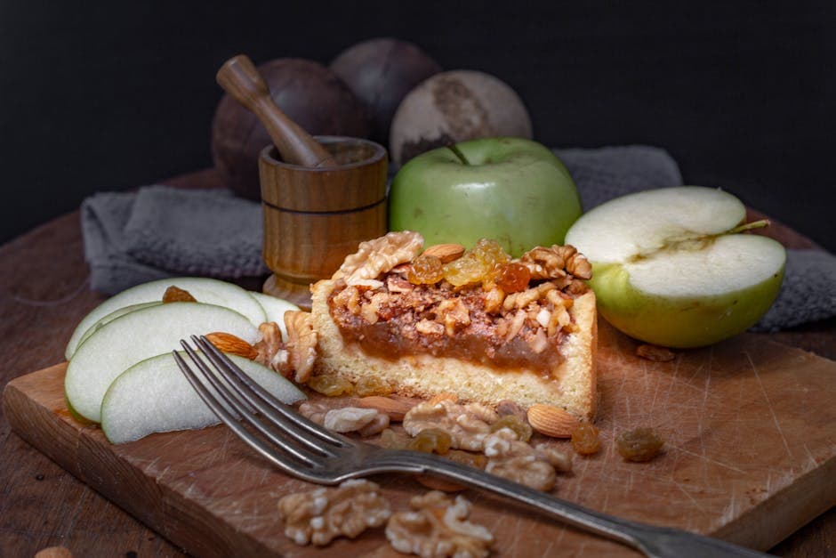 Grønn tomatkake med krydder og nøtter