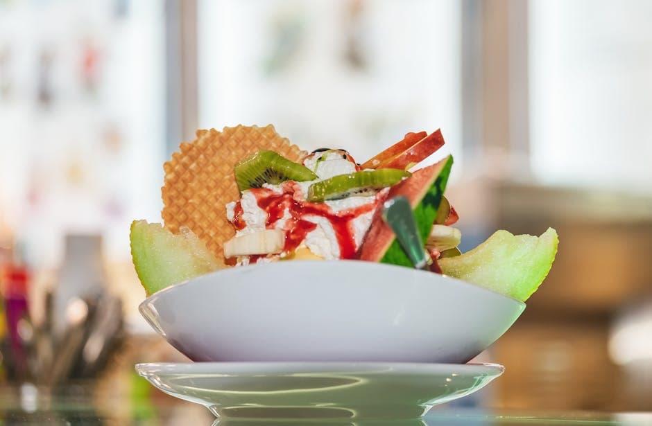 Fruktig iskrem til fest