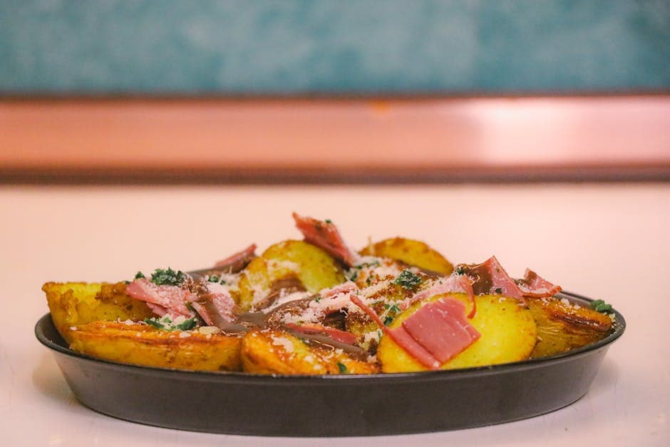 Ovnsbakte poteter med bacon og parmesan