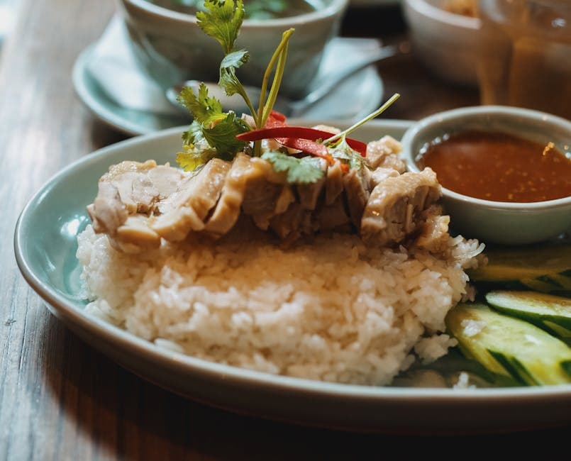 Hvit kyllingchili med ris og grønnsaker