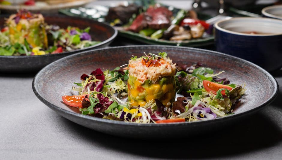 Bakt mais- og krabbesalat med urter