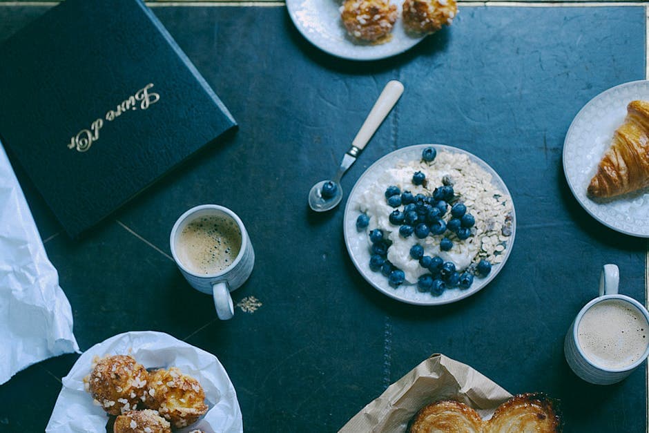 Bløtlagt blåbær- og kokosgrøt med havre