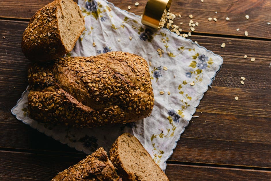 Enkle brød med hvetekli og havregryn