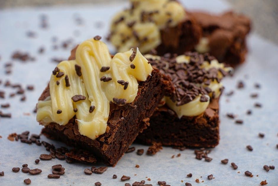Veganske brownies med sjokoladeganache