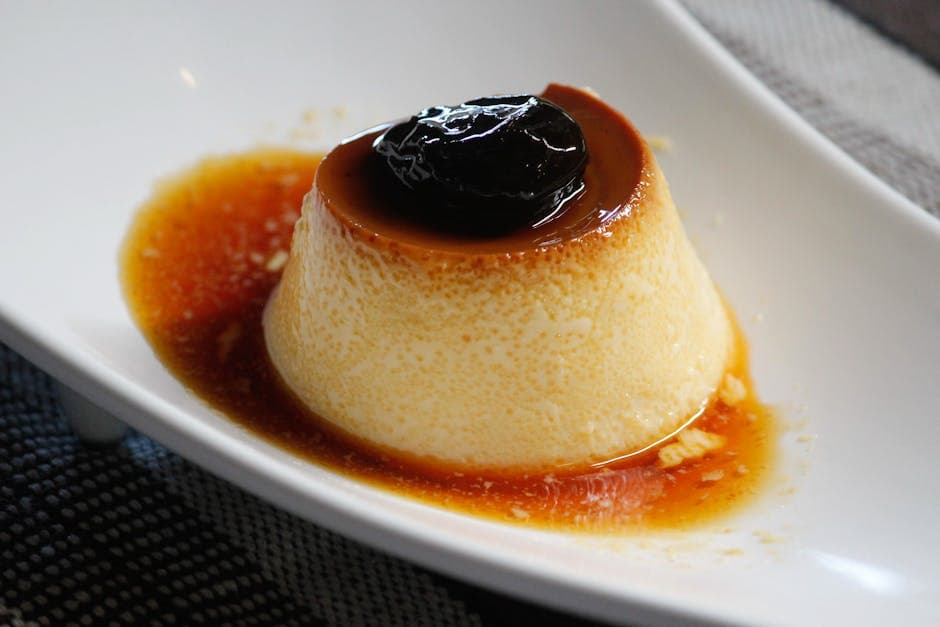 Kokos- og flan-kake med karamell