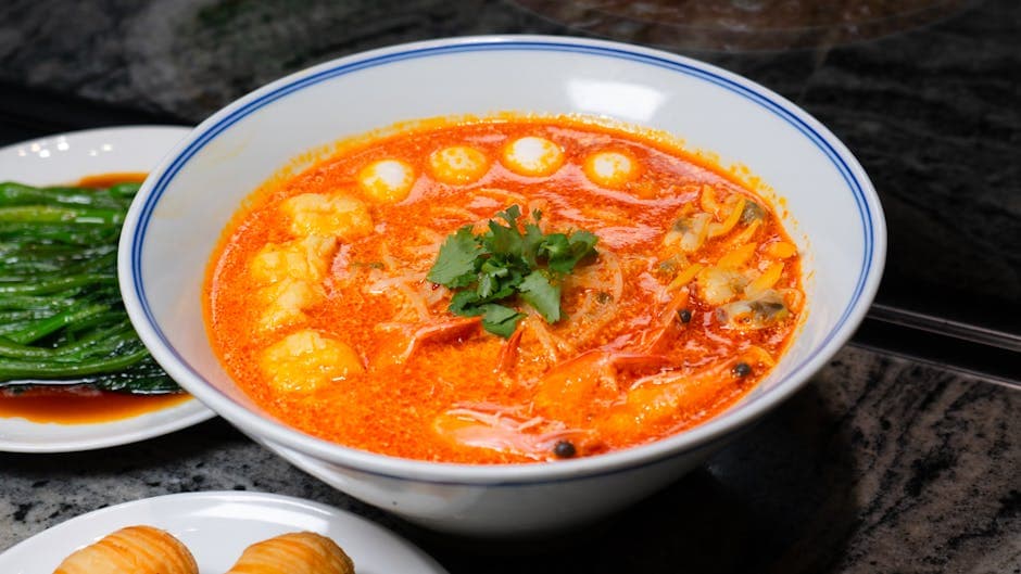 Thai reker- og kamskjellcurry