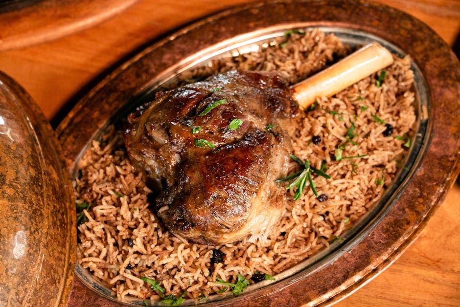 Baghali Polo med lam og limabønner