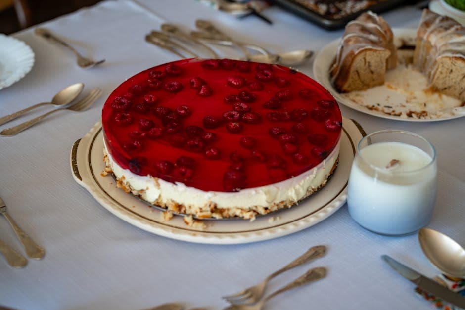 Fargerik glasskake med gelatin