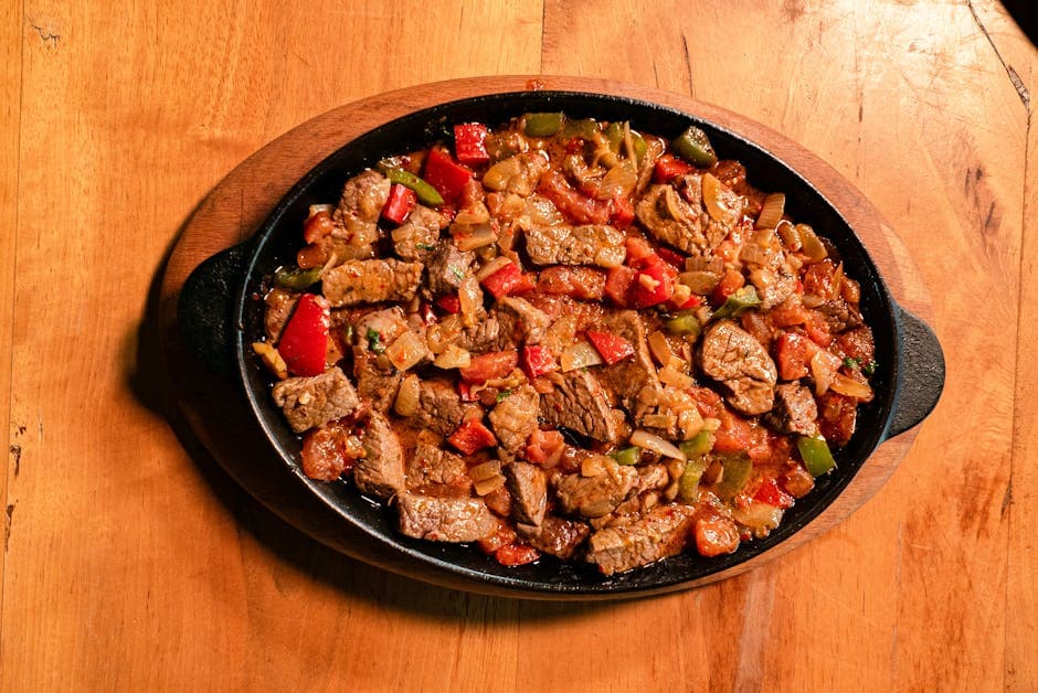 Italiensk pølse- og paprikapanne