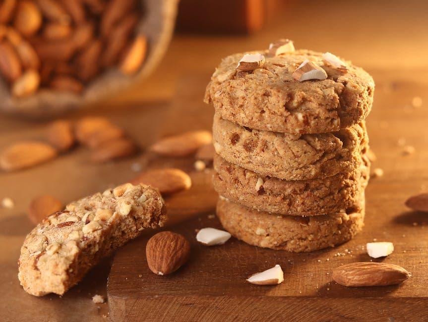 Veganske sjokolade- og mandelsmørkjeks