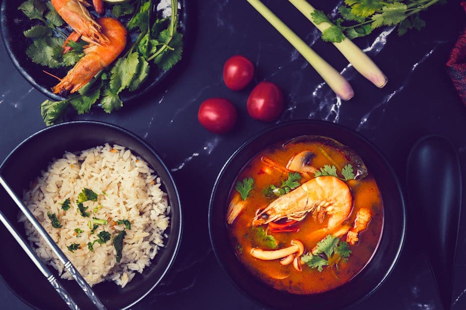 Khao Dom Pla (Thailandsk risuppe med fisk)