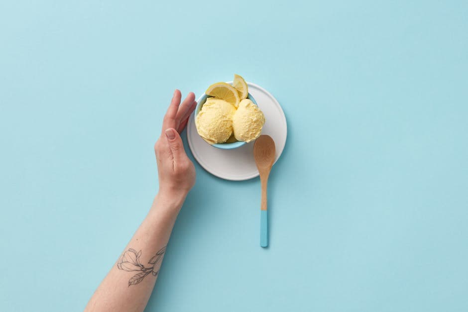 Sitron- og blåbæris med kakedeig