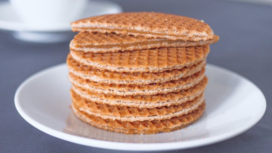 Stroopwafels med karamellsirup