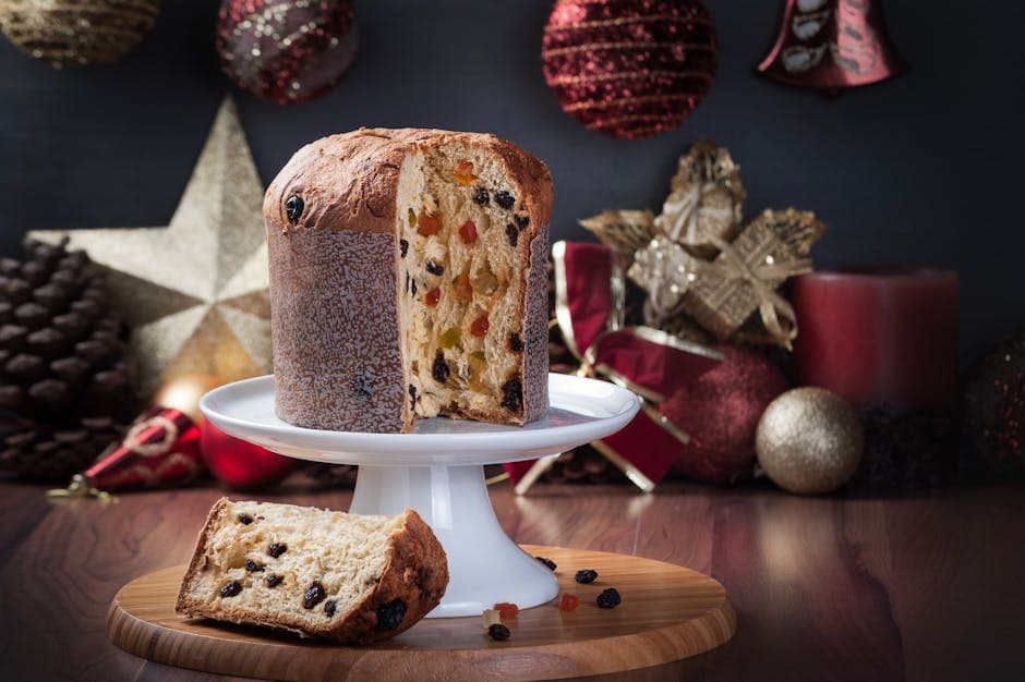 Panettone med kandisert frukt og rosiner