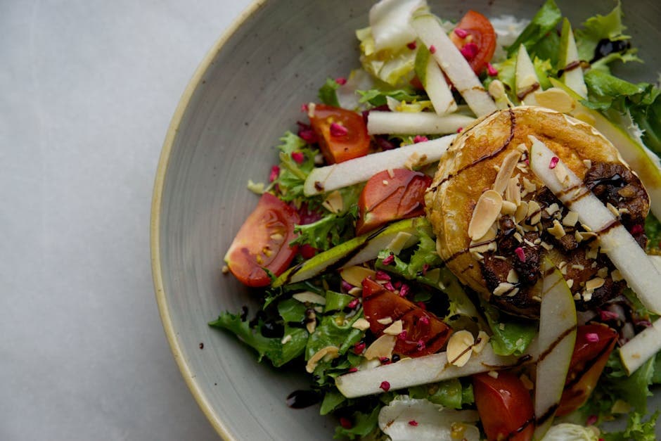 Pæresalat med sprø bacon og balsamico