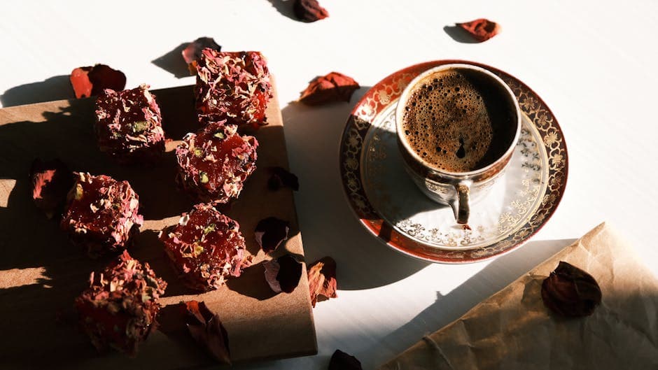 Tyrkisk glede med pistasj og rosenvann