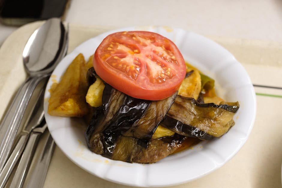 Lammepai med aubergine og potetlokk