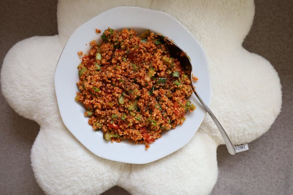 Frisk bulgursalat med agurk, dill og mynte