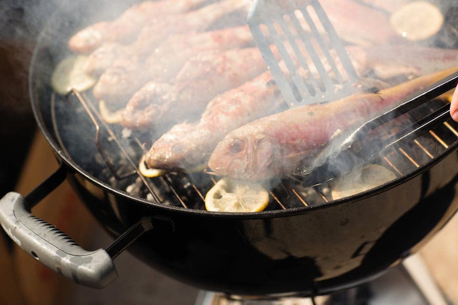 Grillet kalkun marinert i te med sitronsaus