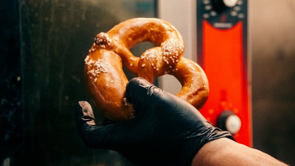 Bayerske pretzels med grovt salt