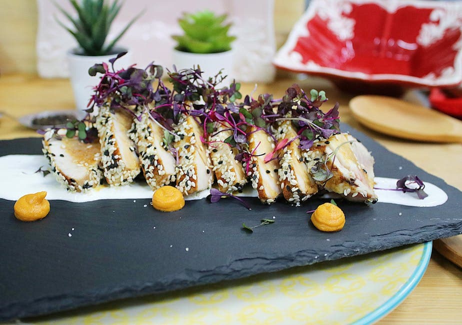 Krydret kyllingbryst med urtesmuler