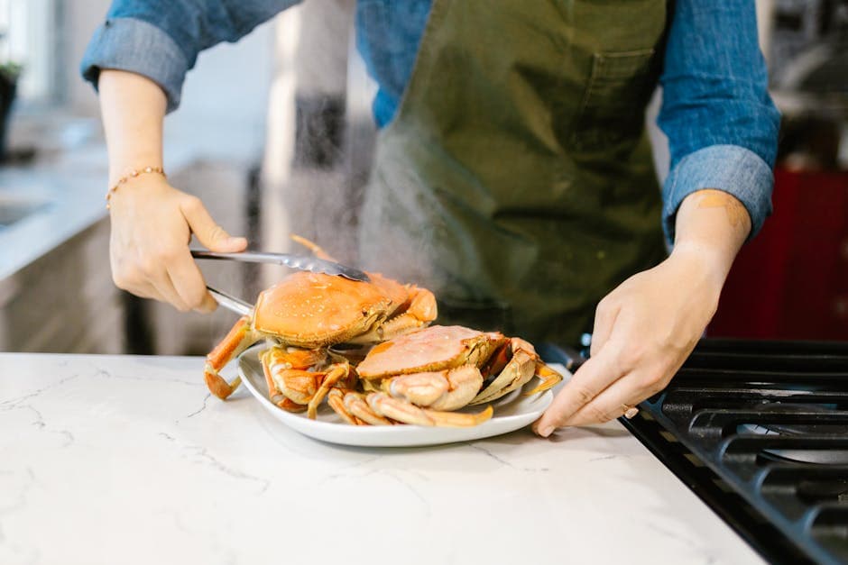 Puerto Ricansk krabbe med karibiske smaker