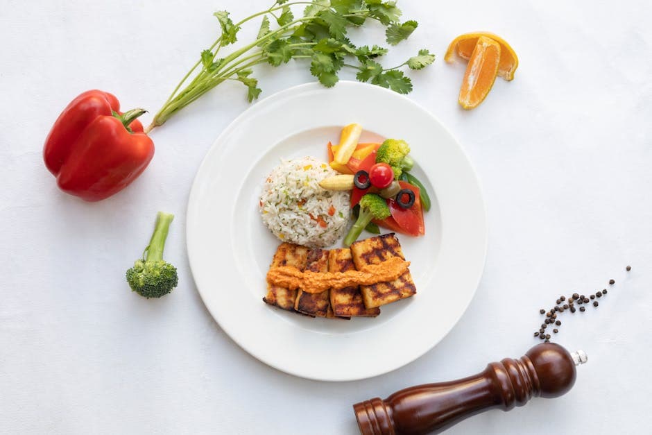 Villris med ovnsbakt paprika og ristede mandler