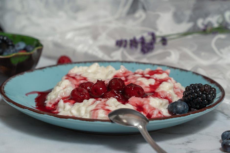 Appelsin Coeurs à la Crème med bærsaus