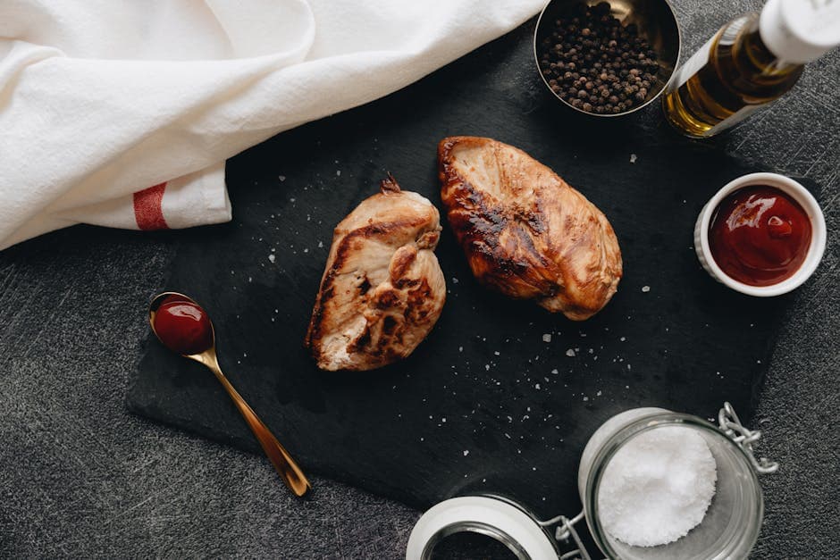 Kyllingbryst med mild rød chilimarinade