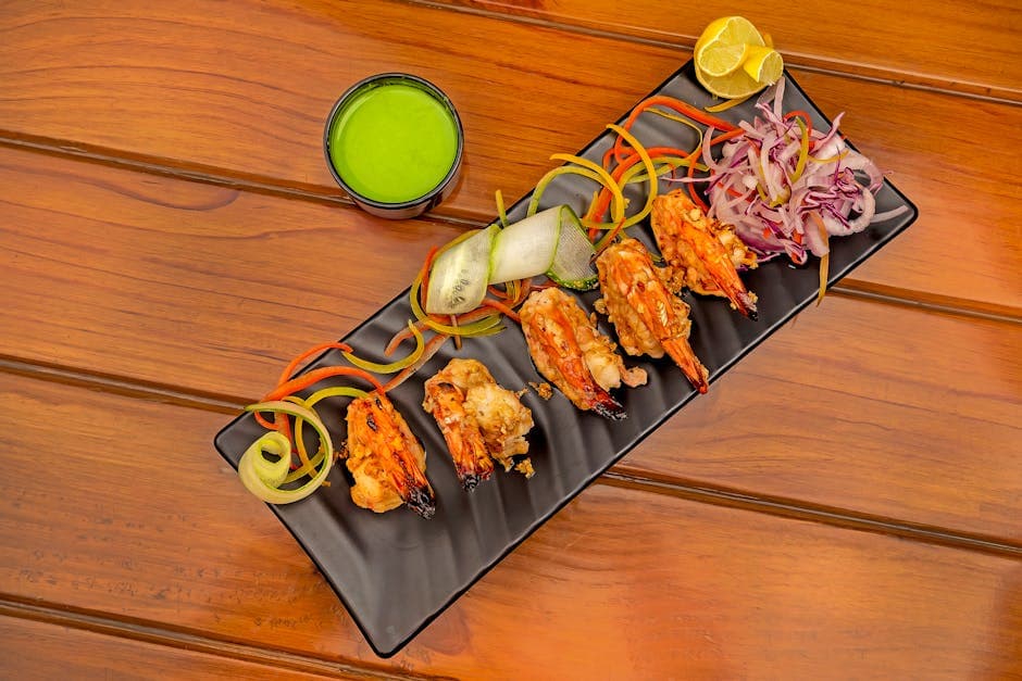 Reker Tandoori med yoghurt og sitron