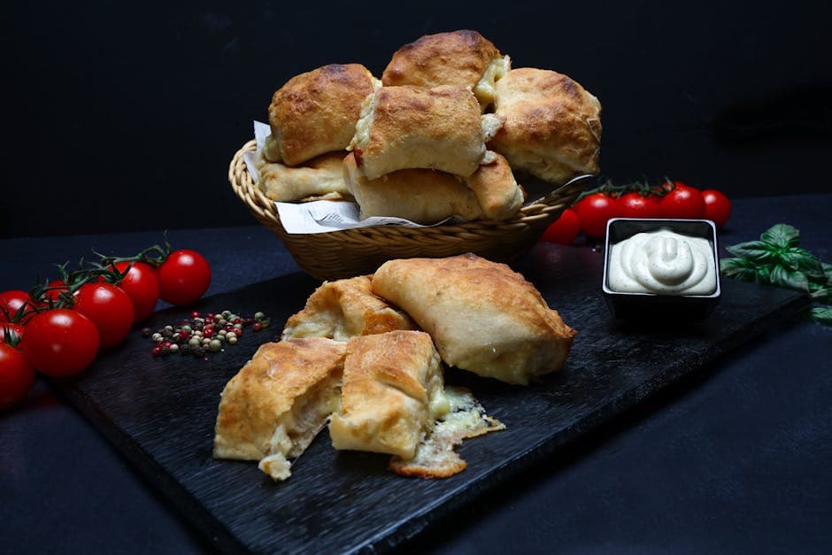 Saftige ostebrødbarer med tre oster