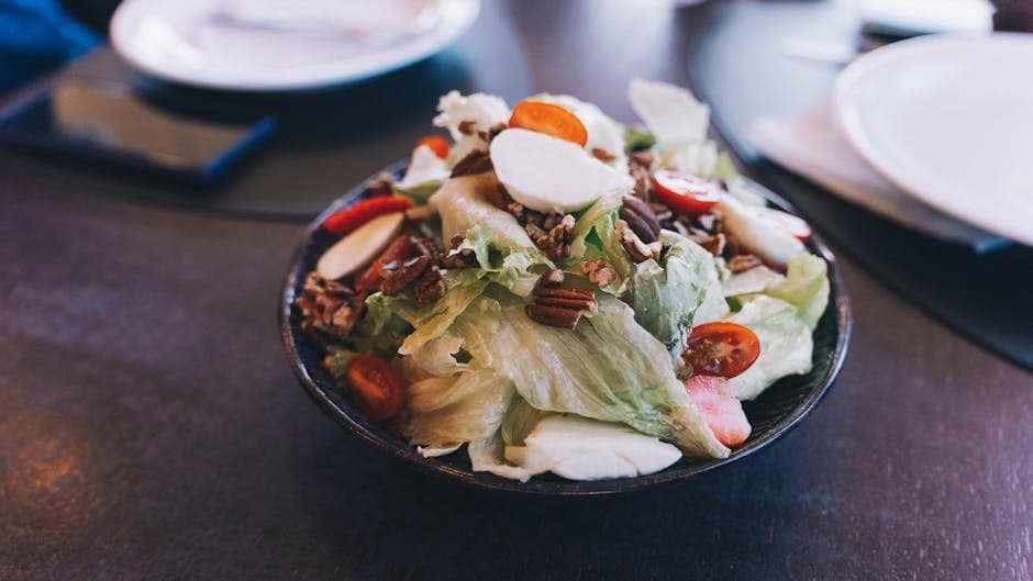 Boston-salat med Zinfandel-dressing og Stilton