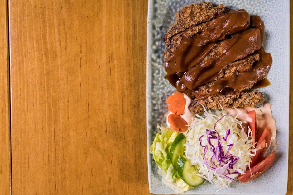 Stekt aubergine- og kålsalat