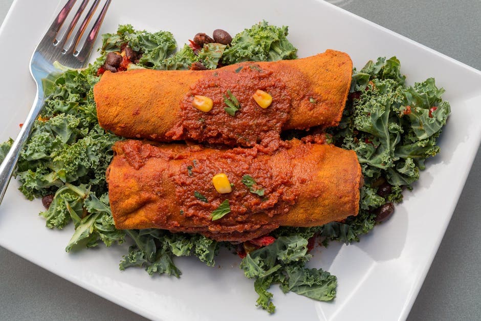 Grønnsaksenchiladas med mais og squash