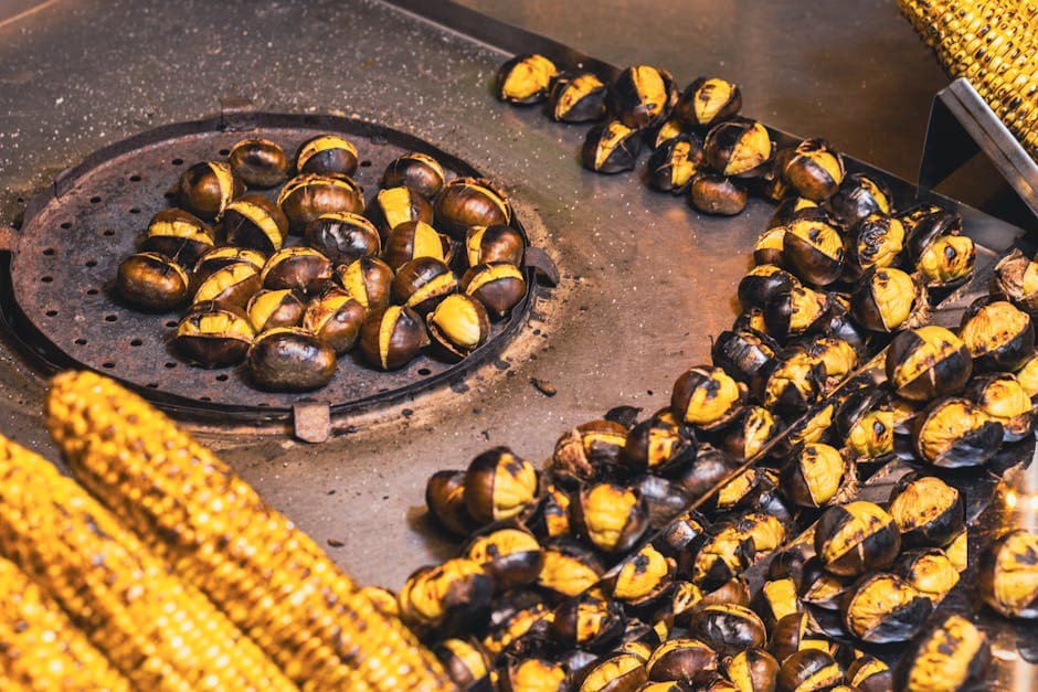 Smørstekte kastanjer i folie med rosmarin