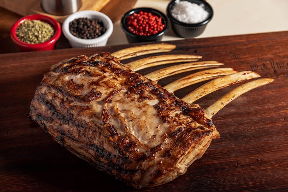 Grillet lammekam med safran og yoghurt