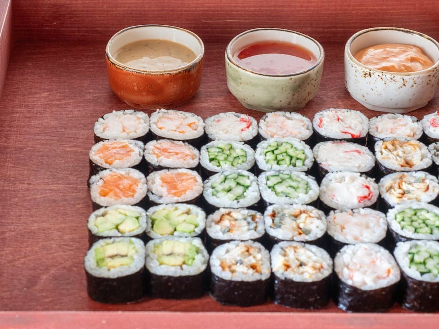 Sushi-blokker med laks i isbitform