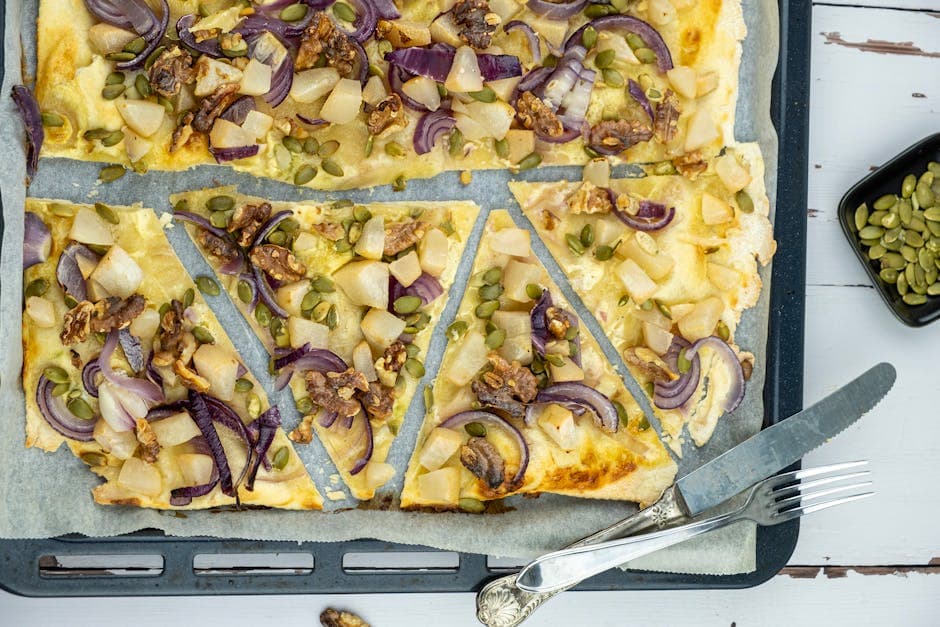 Flatbrød med løk og fennikel