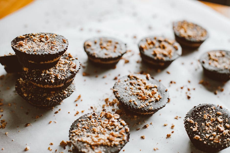 Sprø pinjekjeks-kopper