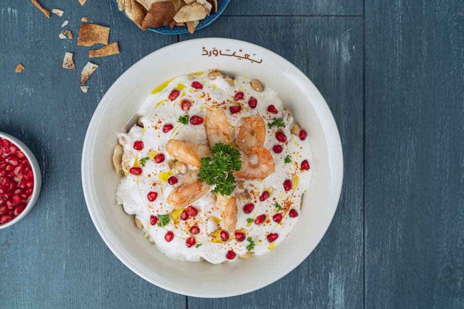 Fatteh med kikerter og yoghurt