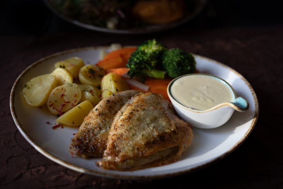 Kylling i sherrysaus med grønnsaker