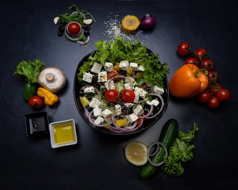 Rød bønnesalat med fetaost og paprika