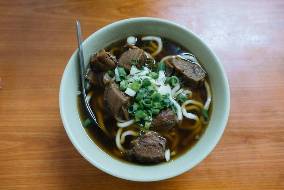 Thailandsk biff med nudler og grønn karri